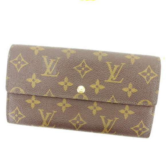 Louis Vuitton Pochette Porte Monnaie Monogram long Wallet brown leather - Picture 1 of 6